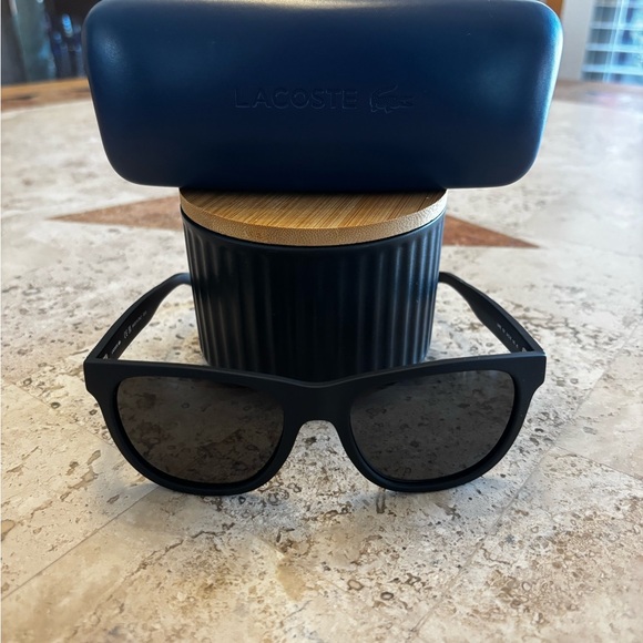 Lacoste Matte Black Sunglasses L848S Made In Italy With Case